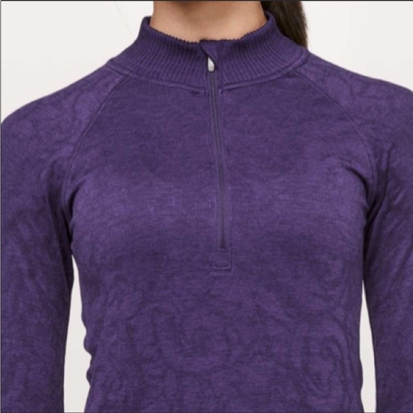 Lululemon Rest Less 1/2 Zip Pullover Long Sleeve Dark Court Purple Sz 6‎ - Picture 3 of 10